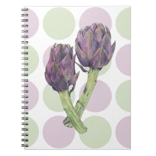 Carnet Pots d'artichauts pourpres Notebook