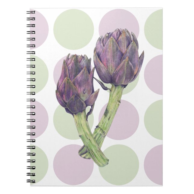 Carnet Pots d'artichauts pourpres Notebook (Devant)