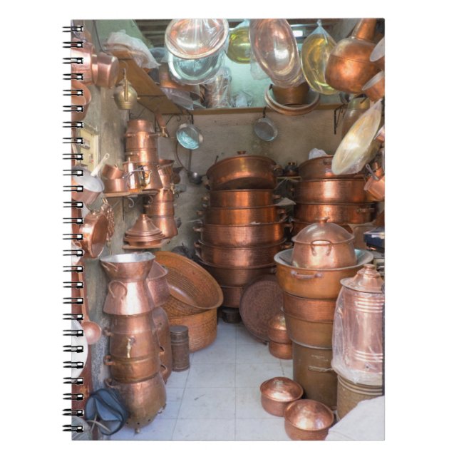 Carnet Pots De Cuivre Sur Le Marché (Devant)
