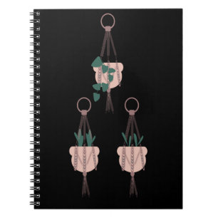 Carnet Pots de plante suspendus en macramé pour verdure n