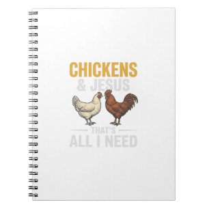 Carnet Poules Et Jésus Chemise De Foi De Ferme Vintage_1