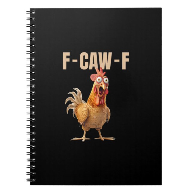 Carnet Poulet de style vintage F-Caw-F (Devant)