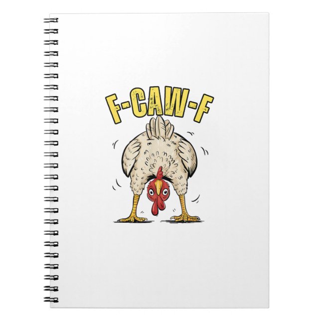 Carnet Poulet Drôle F-Caw-F Coq Pays Poule (Devant)
