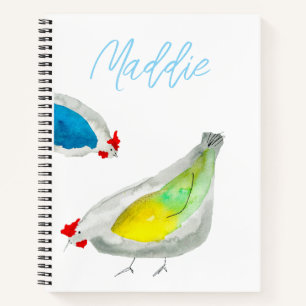 Carnet Poulets mignons aquarelle