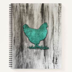 Carnet Poulets rustiques (bleu)