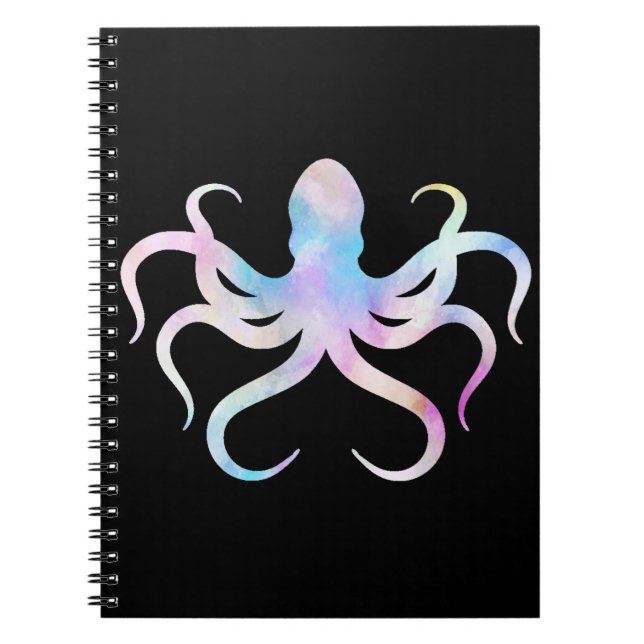 Carnet poulpe aquarelle (Devant)