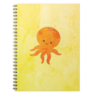 Carnet Poulpe de bande dessinée mignon bébé