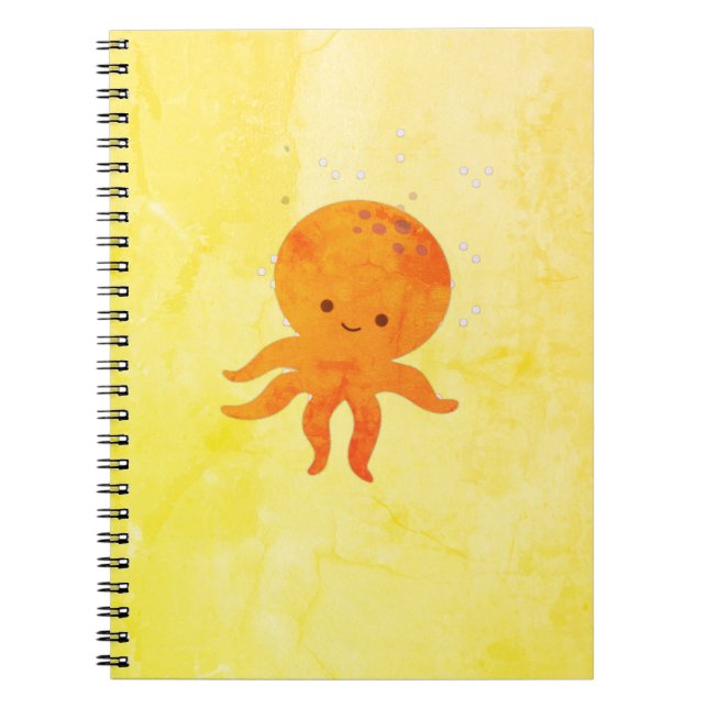 Carnet Poulpe de bande dessinée mignon bébé (Devant)