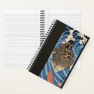 Carnet poulpe japonaise vintage et carpe