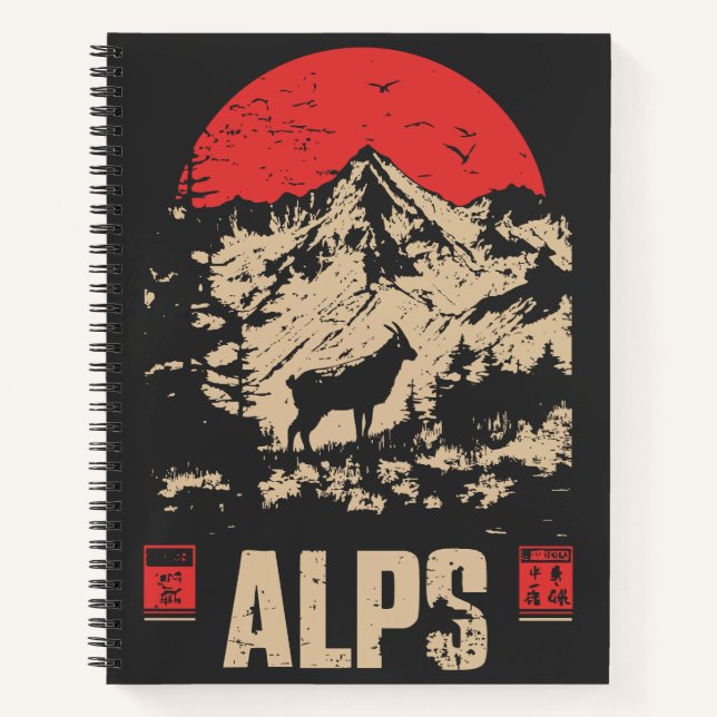Carnet Poulse alpine - Pics de neige rétro (Devant)