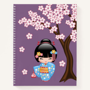 Carnet Poupée Maiko Kokeshi - Cute Japonaise Geisha Girl