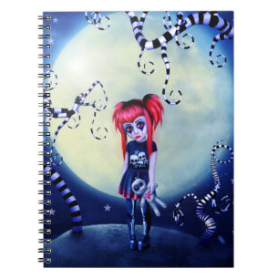 Carnet Poupée vaudou gothique fille et vignes déplaisante