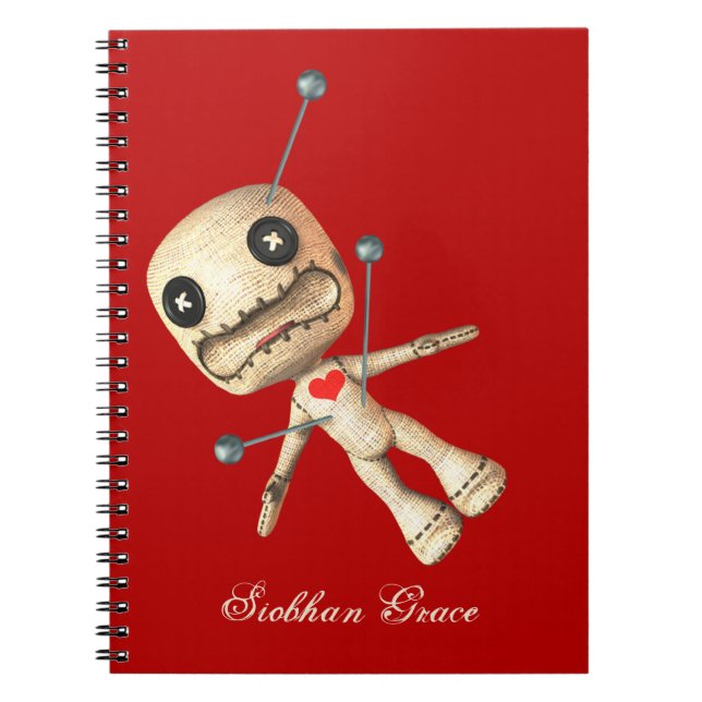 Carnet Poupée Voodoo Personnalisée Et Pins (Devant)