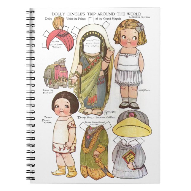 Carnet Poupées en papier de Dolly Dingle pour son voyage  (Devant)