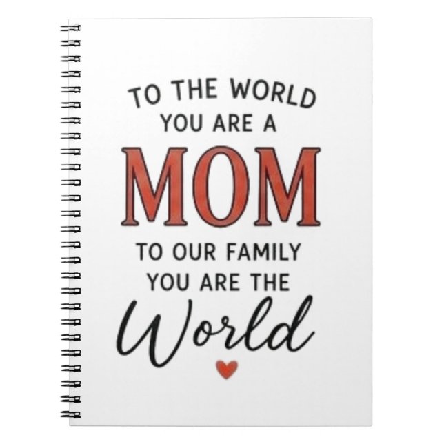 Carnet Pour le monde, vous êtes une maman (Devant)