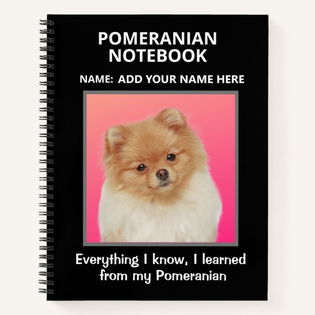 Carnet pour les amoureux des Poméraniens (Devant)