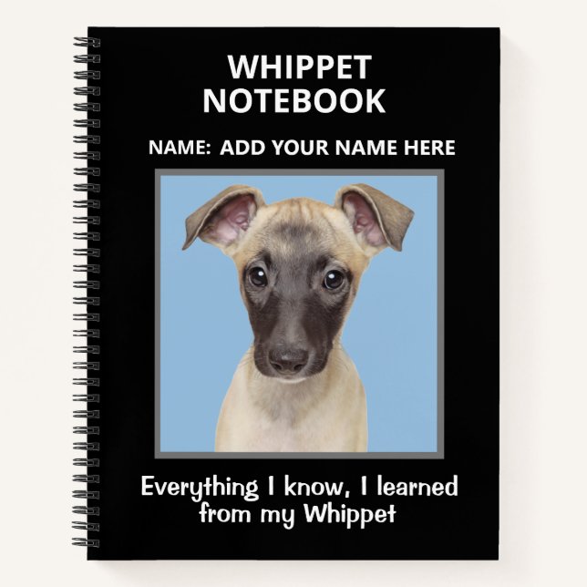 Carnet pour les amoureux des whippets (Devant)