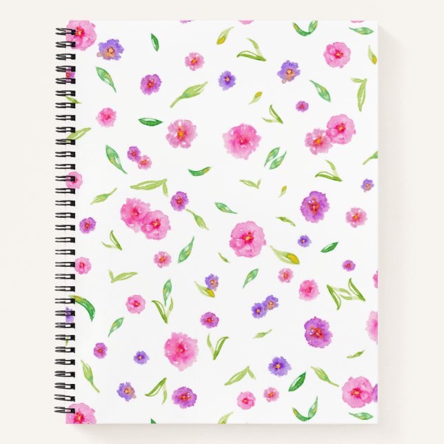 Carnet pour maman amis avec aquarelle Florals (Devant)