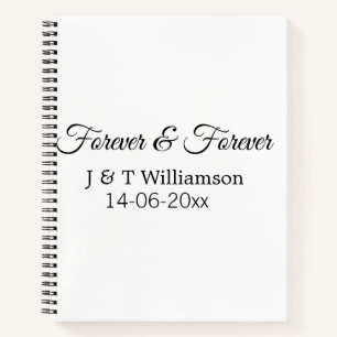 Carnet Pour toujours & toujours ajouter nom de couple dat