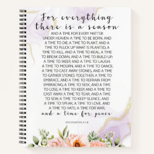 Carnet Pour Tout Ce Qu'Il Y A, Ecclesiastes 3:1-8