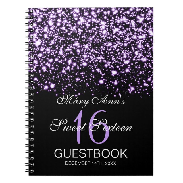 Carnet Pourpre fascinant de minuit de Guestbook de partie (Devant)