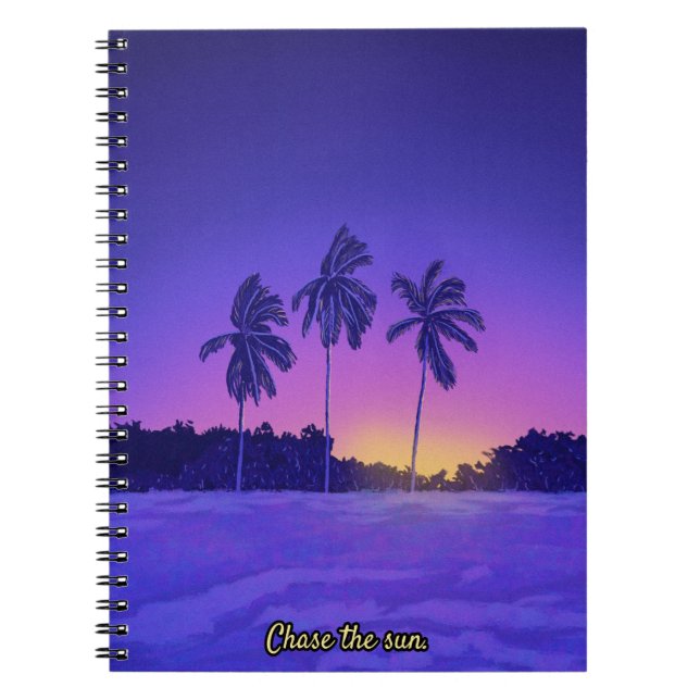 Carnet Poursuivez le Soleil – Ambiance de Coucher de Sole (Devant)