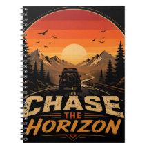 Poursuivez l'horizon Vintage Retro Coucher de sole