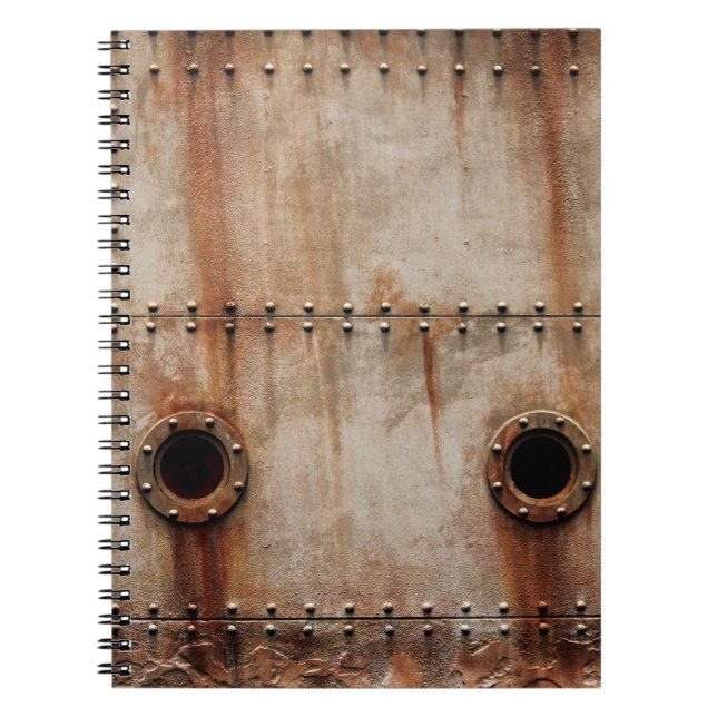 CARNET POUSSIÈRE ET TEXTURE SUR LES CÔTÉS EN PLAQUE MÉTAL (Devant)