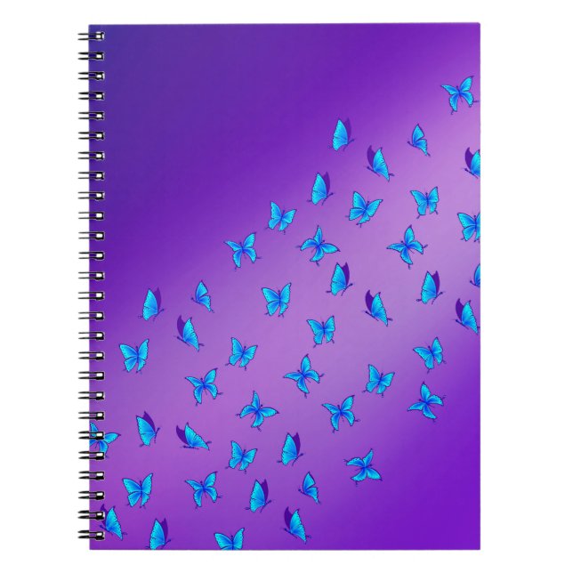 Carnet Poutres et papillons bleus Abstraits (Devant)