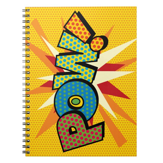 Carnet POW Amusant Rétro Bande Dessinée Pop Art (Devant)