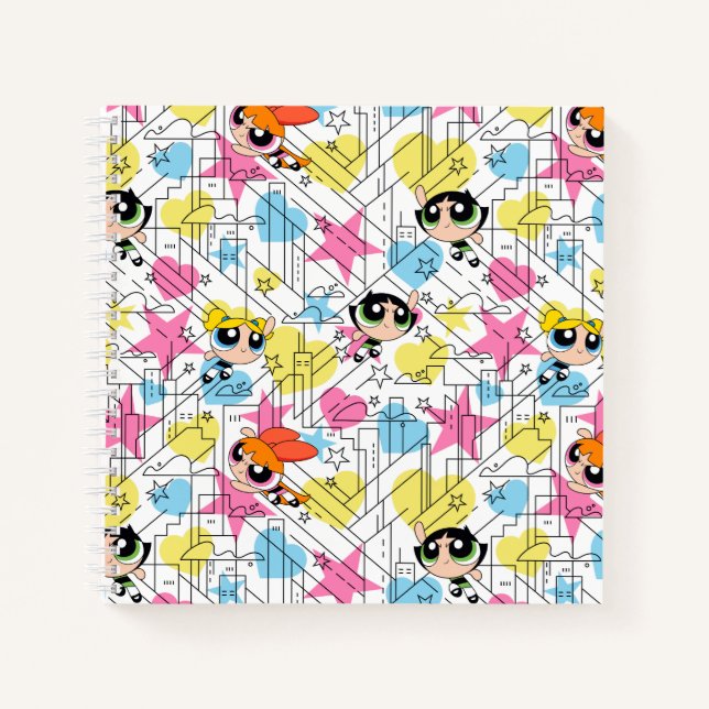 Carnet Powerpuff Girls Townsville Pattern (Devant)