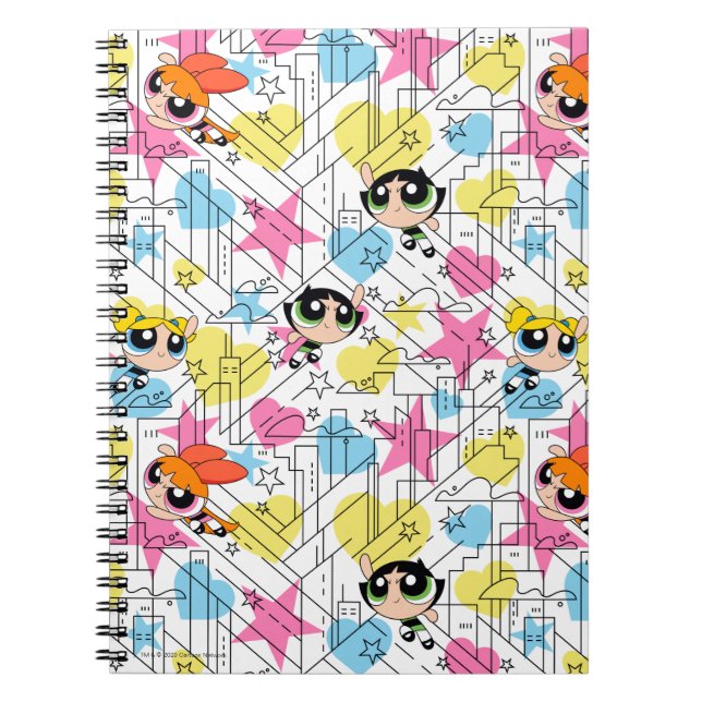 Carnet Powerpuff Girls Townsville Pattern (Devant)