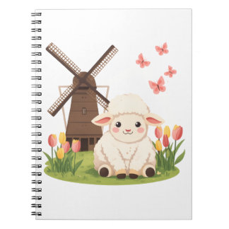 Carnet Prairie aux moutons au moulin à vent