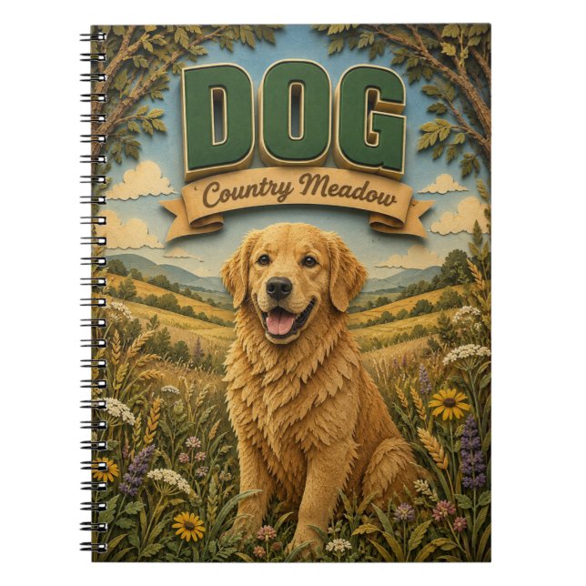 Carnet Prairie de campagne canine POPCUT (Devant)