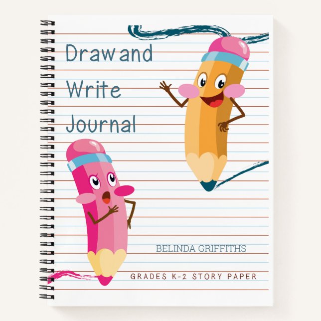 Carnet Pratique de dessin et d'écriture Personnalisé (Devant)