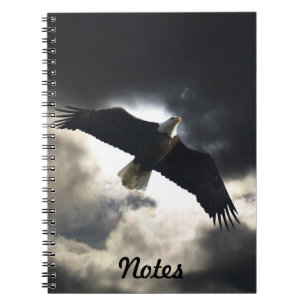 Carnet pratique Flying Bald Eagle & Stormy Sky