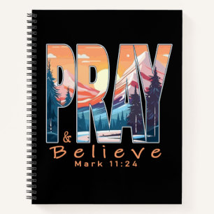 Carnet Pray and Believe Christian Design