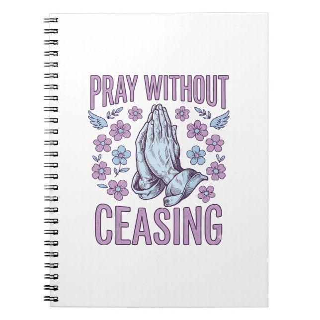 Carnet Pray Without Ceasing Floral Praying Hands Shirt_1 (Devant)
