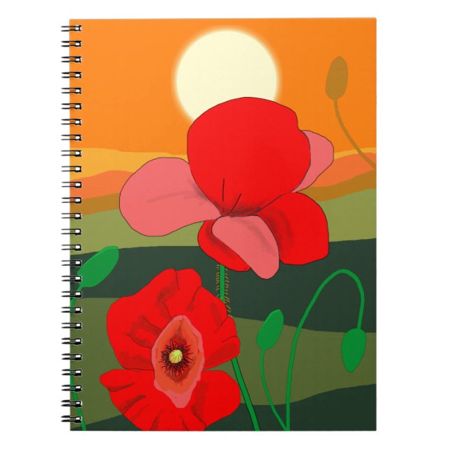 Carnet pré au coucher du soleil (Devant)