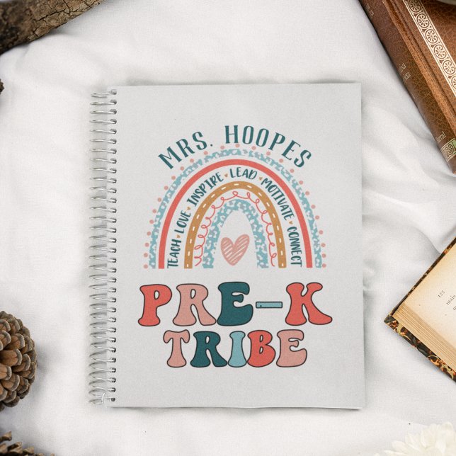 Carnet Pré-K Tribe Enseignant Cadeau personnalisé Arc-en- (Créateur téléchargé)