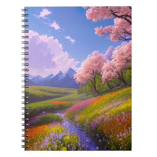 Carnet Pré vert avec un ruisseau Babbling (Devant)