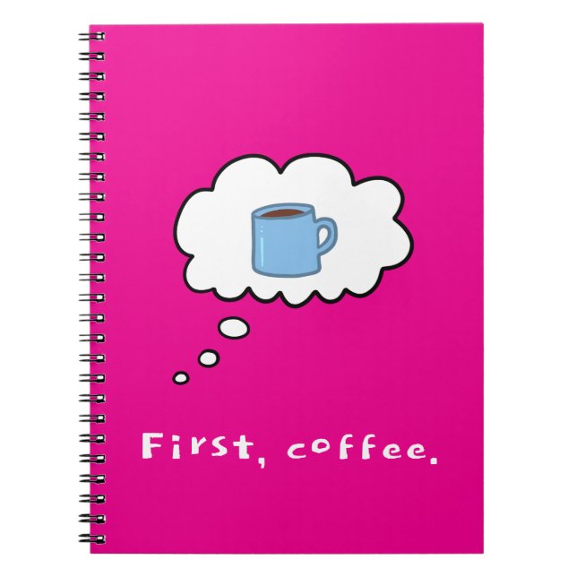 Carnet Premier café magenta (Devant)