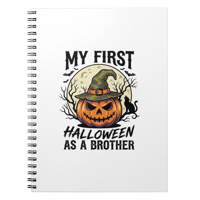 Carnet Premier frère d'Halloween Chemise de lune de citro (Devant)