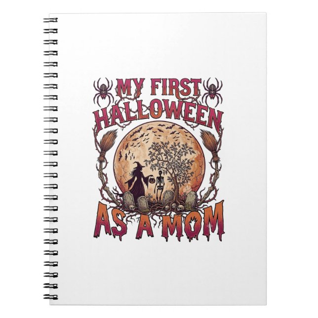 Carnet Premier Halloween en tant que sorcière maman squel (Devant)