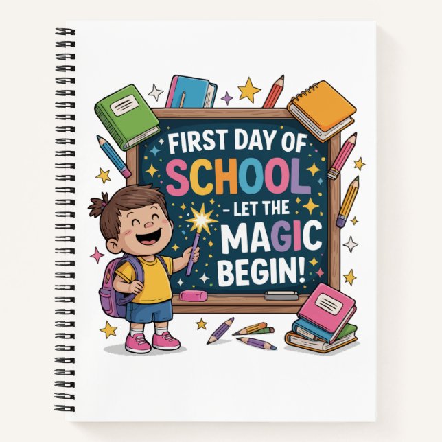 Carnet Premier Jour d'École – Que la Magie Commence - ÉCO (Devant)