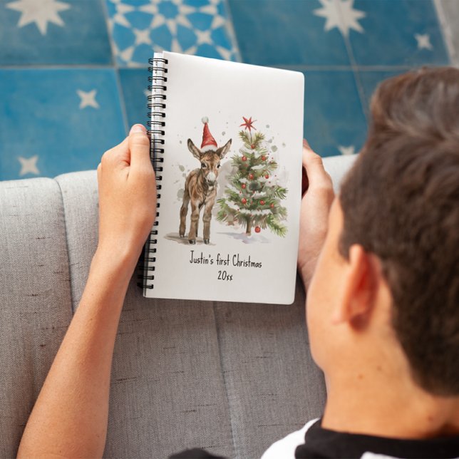 Carnet Premier Noël de l'âne de bébé doux, coutume (Créateur téléchargé)
