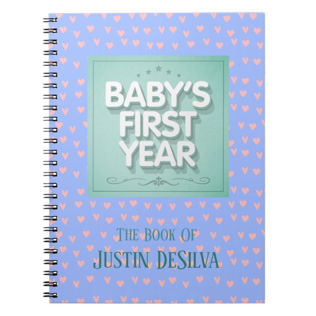 Carnet Première année du bébé personnalisé (Devant)