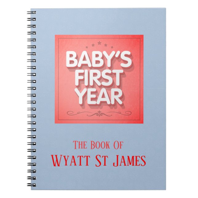 Carnet Première année du bébé personnalisé (Devant)