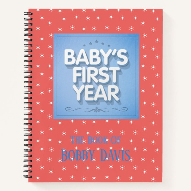 Carnet Première année du bébé personnalisé (Devant)