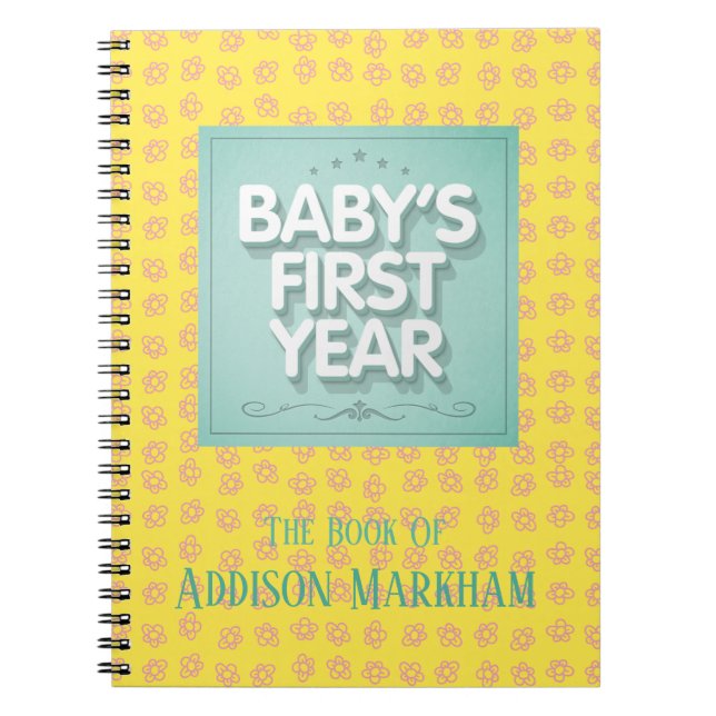 Carnet Première année du bébé personnalisé (Devant)